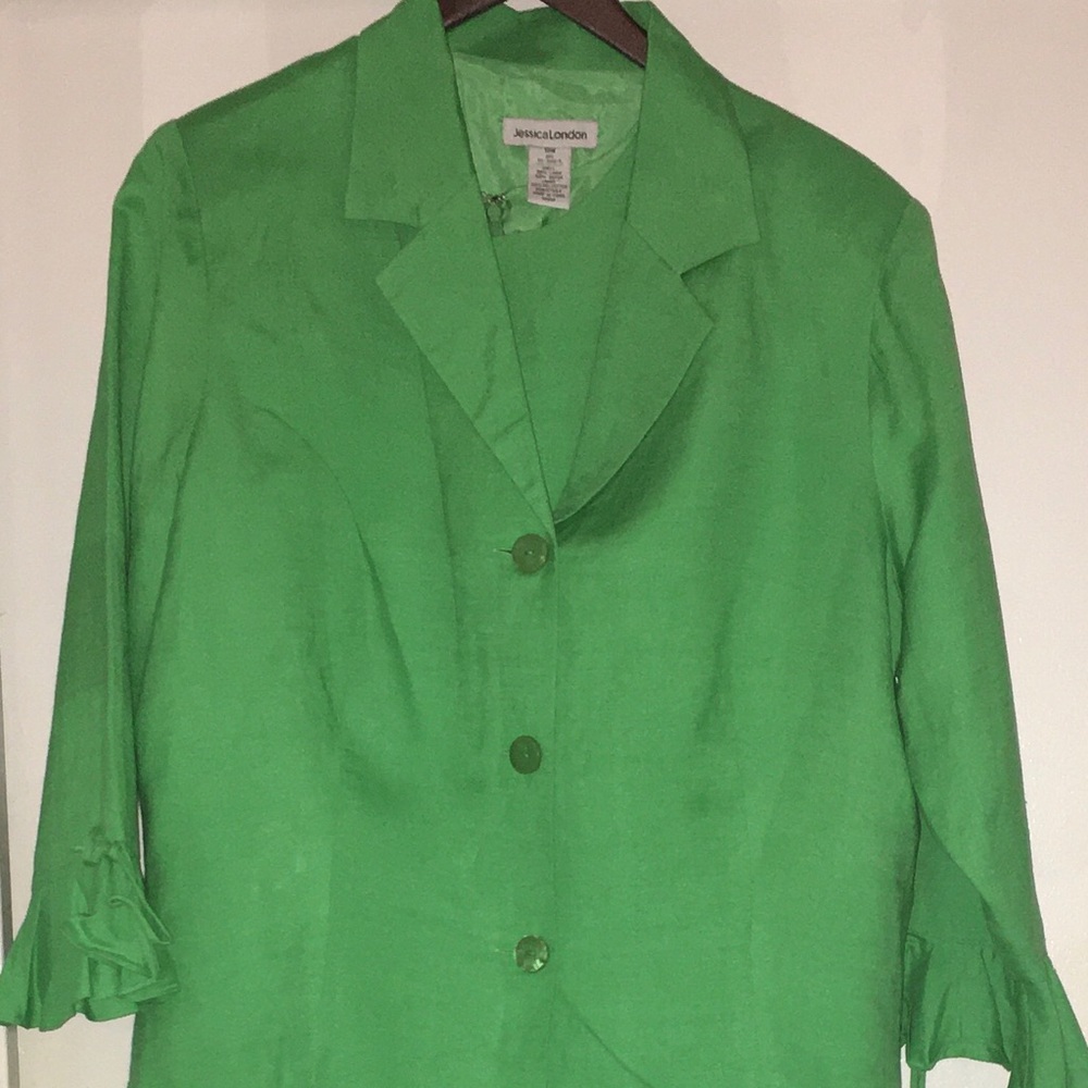 JessicaLondon Green2Piece Blazer&Sleeveless Dress